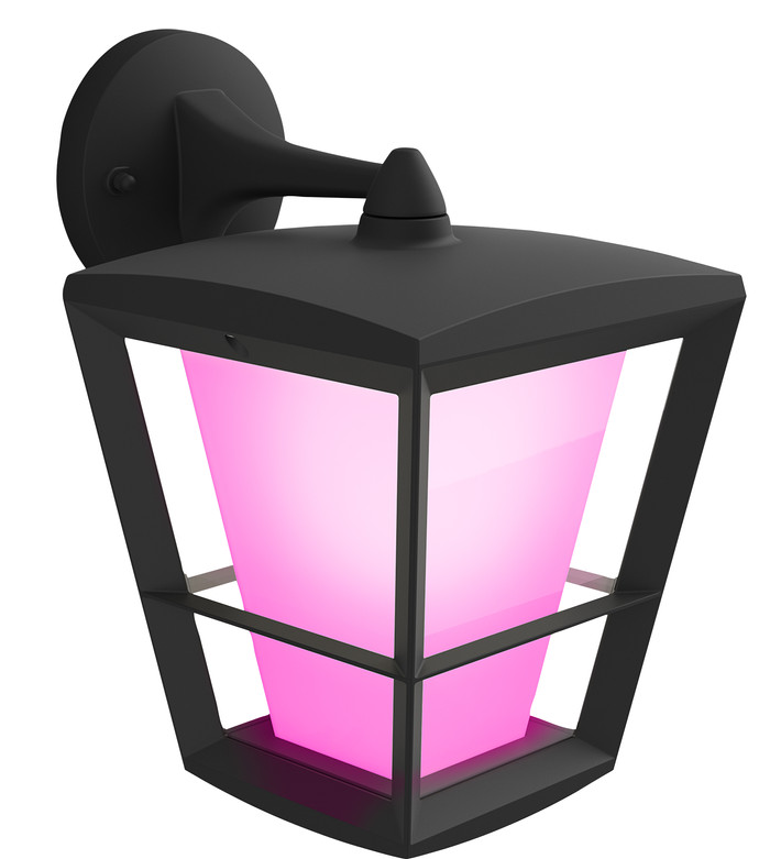 Philips Hue Econic Wall Lamp White and Color Black Hanging Main Image