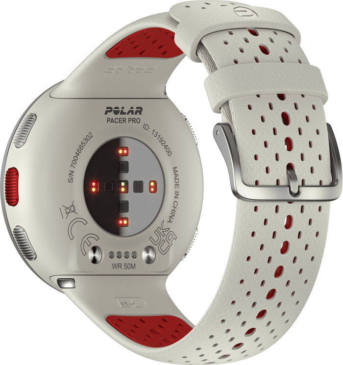Polar Pacer Pro Blanc arrière