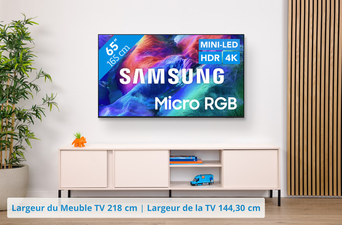 Samsung Micro RGB 65" R85H (2026) + Samsung HW-Q600H (2026) visuel Coolblue 1