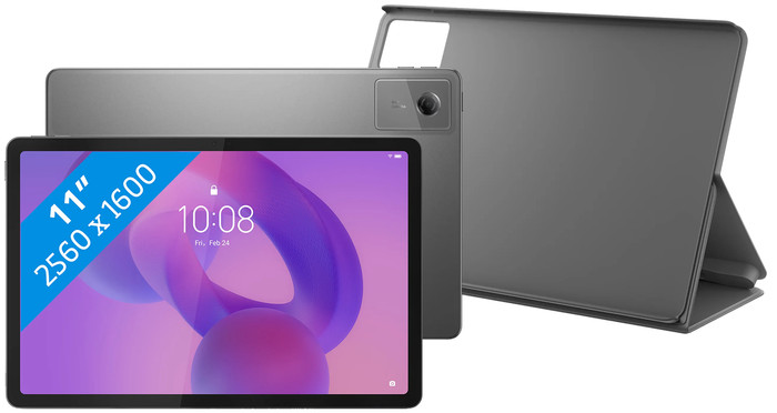 Lenovo Idea Tab 11 Pouces 128 Go Wifi Gris avec Stylet + Book Case Gris Main Image