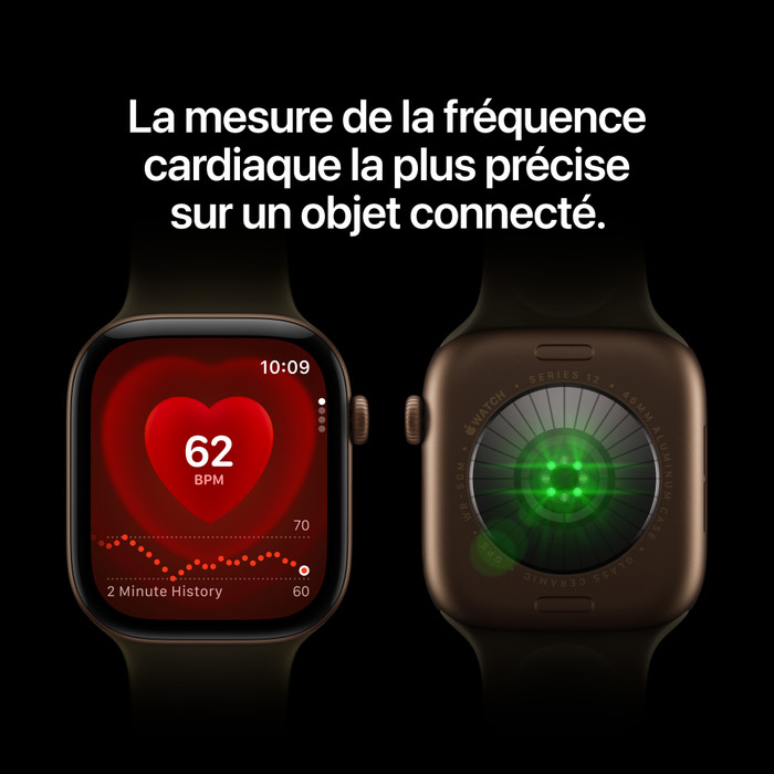 Apple Watch Series 12 42 mm Noir Bracelet Sport S/M visuel fournisseur