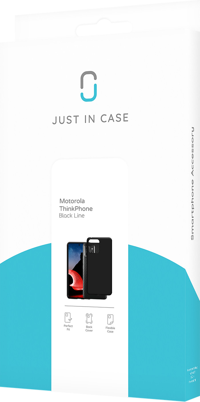 Just in Case Soft Design Motorola ThinkPhone Back Cover Zwart verpakking
