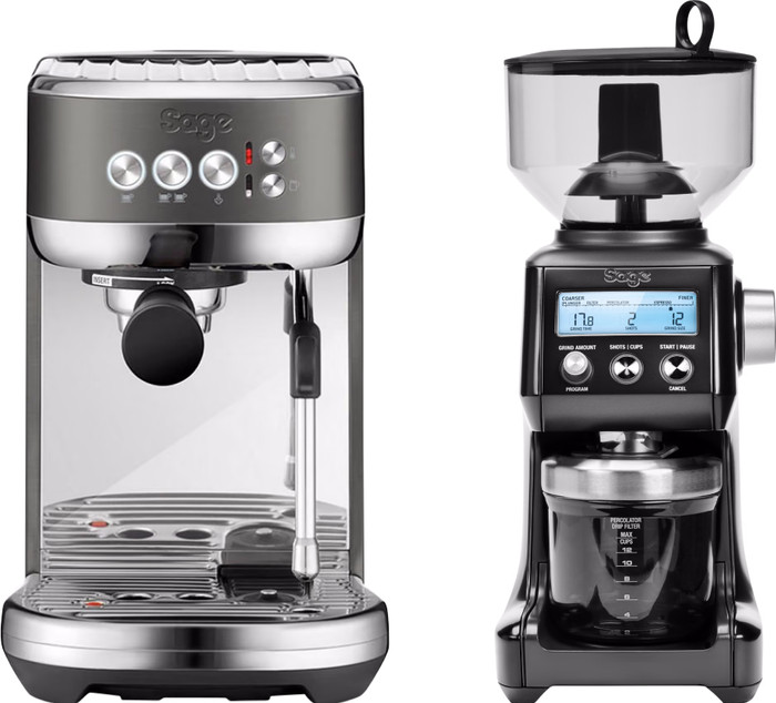 Sage The Bambino Plus Black Stainless + Koffiemolen Main Image