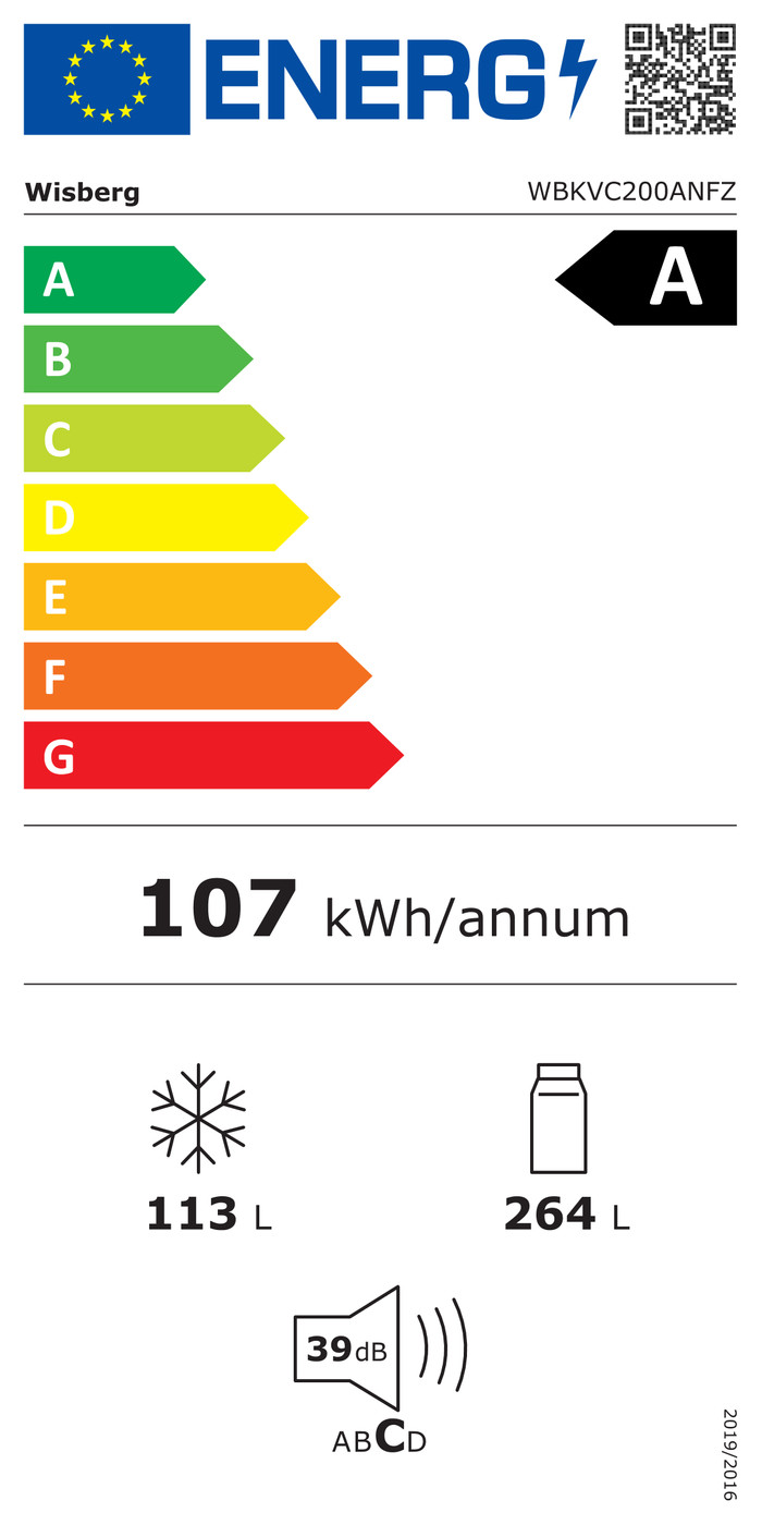 Wisberg WBKVC200ANFZ energielabel