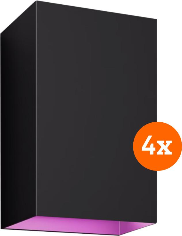 Philips Hue Resonate Applique Murale White and Color Noir Lot de 4 Main Image