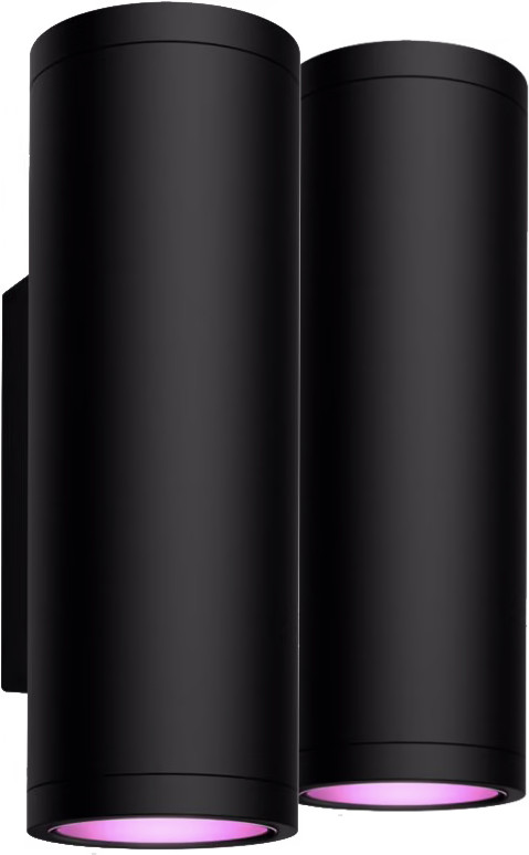 Philips Hue Appear Applique Murale White and Color Noir Lot de 2 Main Image