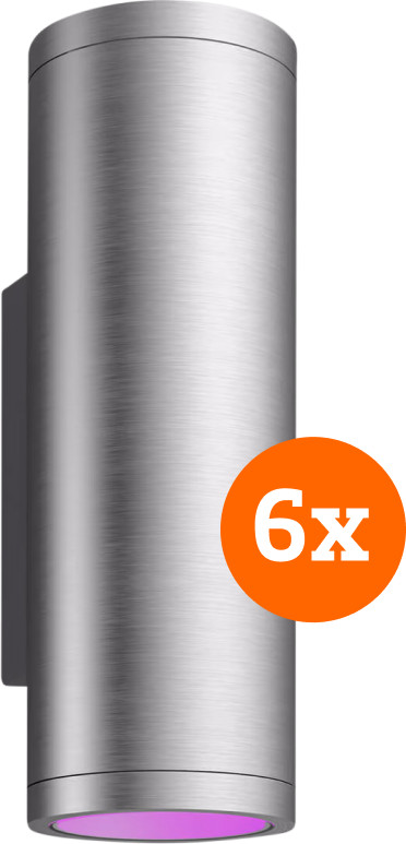 Philips Hue Appear Applique Murale White and Color Inox Lot de 6 Main Image