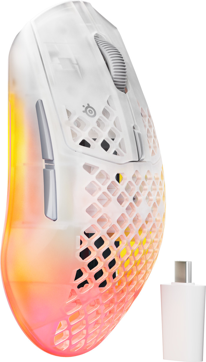 SteelSeries Aerox 3 Draadloze Gaming Muis Wit accessoire