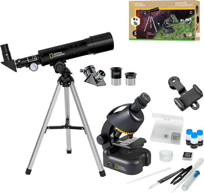 Bresser National Geographic Telescoop- en Microscoopset met Smartphone Adapter accessoire