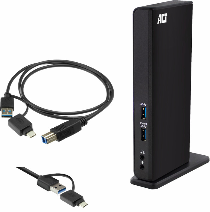 ACT USB-C Dual Monitor Docking Station accessoire