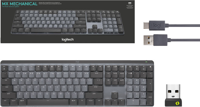 Logitech MX Mechanical Wireless Keyboard Metal AZERTY null