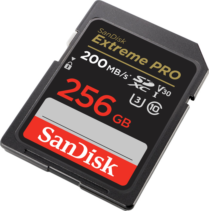 SanDisk SDXC Extreme Pro 256GB 140MB/s front