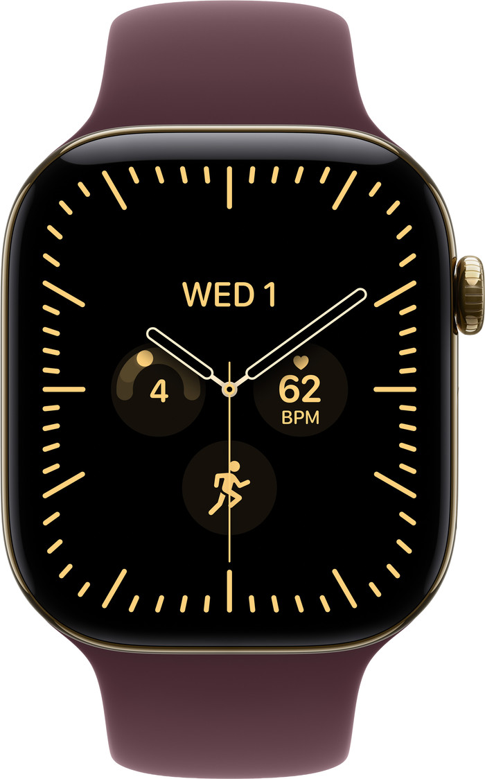 Apple Watch Series 12 Cellular 46 mm Titane Or Bracelet Sport M/L avant