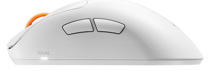 SteelSeries Sensei Pro WL Draadloze Gaming Muis Wit linkerkant