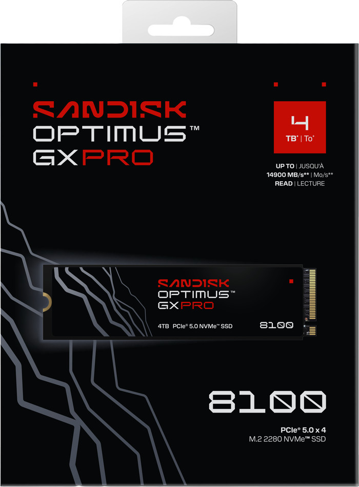 SANDISK Optimus GX PRO 8100 4TB PCIe 5.0 NVMe SSD Main Image