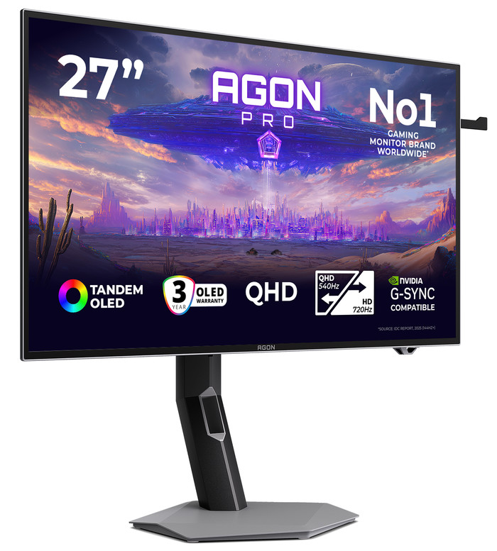 AOC AGON PRO AGP277QKDC WOLED voorkant