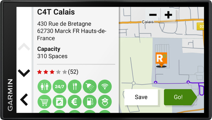 Garmin Dezl LGV610 Truck Europa front