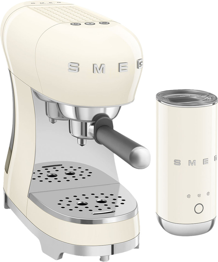 SMEG ECF12CREU Cream + Milk Frother left side