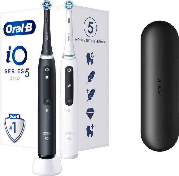 Oral-B iO 5N Black and White Duo Pack packaging