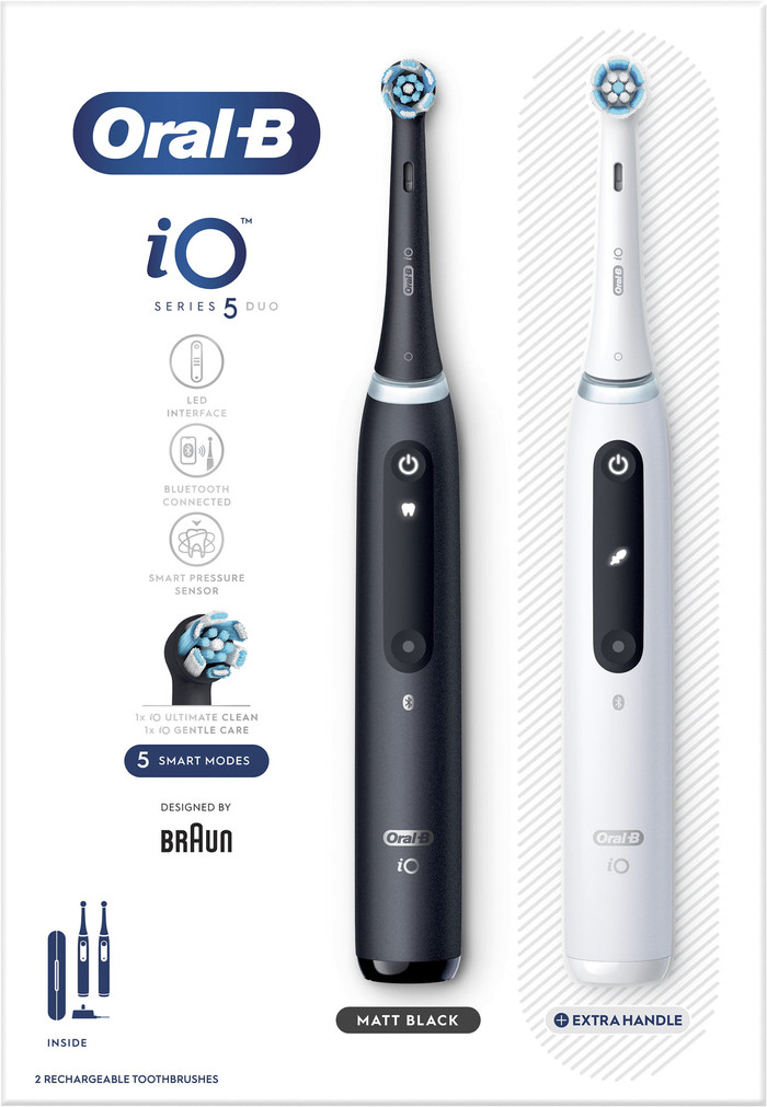 Oral-B iO 5N Black and White Duo Pack packaging