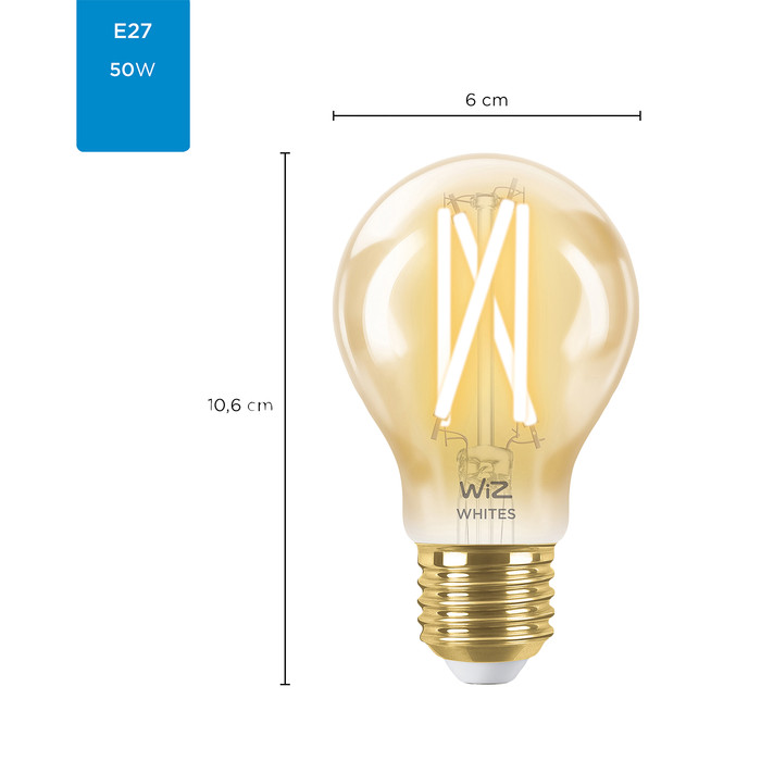 WiZ Smart Filament lamp Standaard Goud - Warm tot Koelwit Licht - E27 null