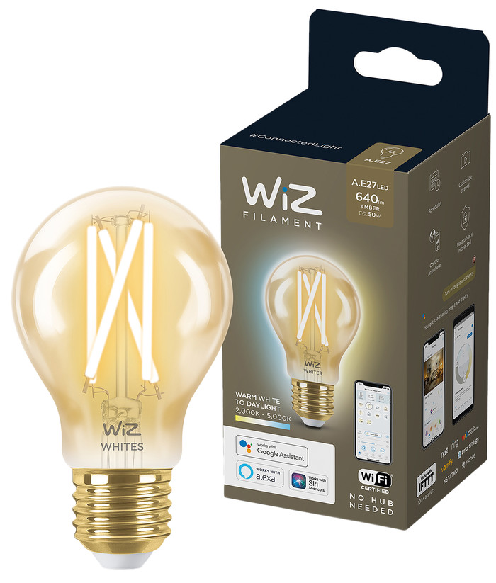 WiZ Smart Filament lamp Standaard Goud - Warm tot Koelwit Licht - E27 null