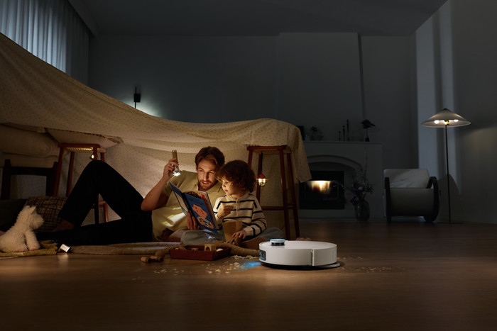 Dreame X60 Pro Ultra Complete White product in gebruik