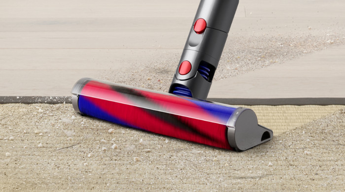 Dyson Fluffy parketborstel product in gebruik