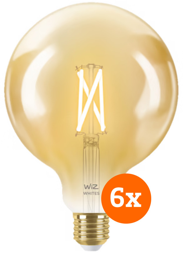 WiZ Ampoule à Filament Connectée Globe XL Lot de 6 - Lumière Blanche Chaude à Lumière Blanche Froide - E27 Main Image