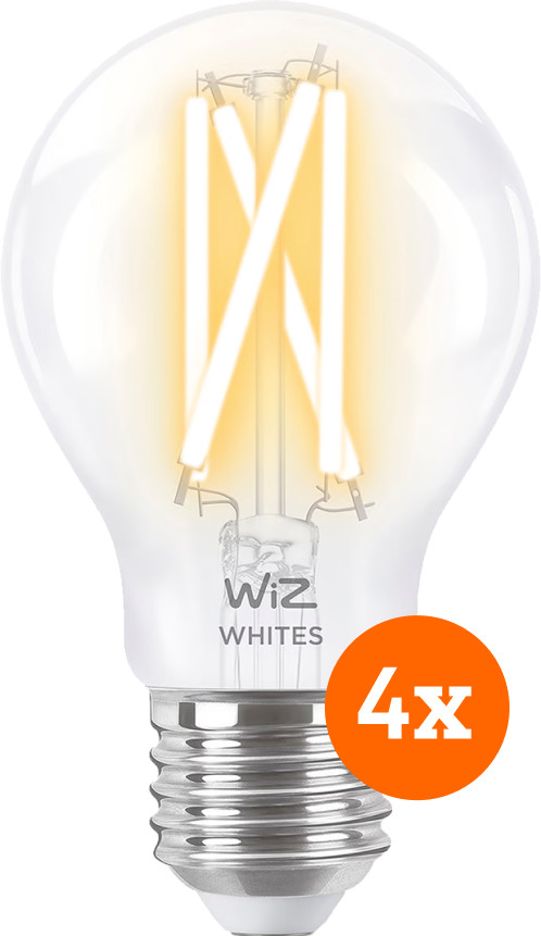 WiZ Ampoule à Filament Connectée Classique Lot de 4 - Lumière Blanche Chaude à Lumière Blanche Froide - E27 Main Image