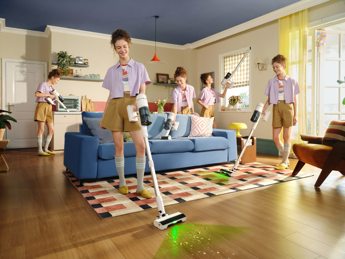 Roborock H60 Hub product in gebruik