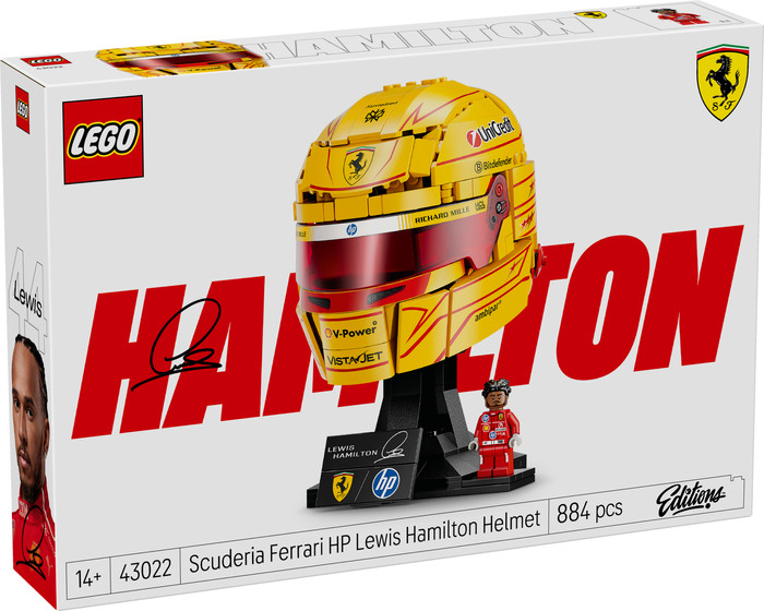 LEGO Editions Scuderia Ferrari HP helm van Lewis Hamilton 43022 verpakking