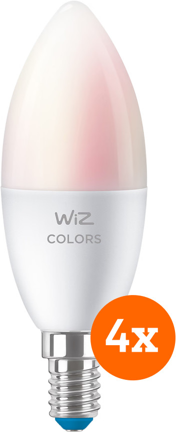 WiZ Ampoule Bougie Connectée Lot de 4 - Éclairage Coloré et Blanc - E14 Main Image