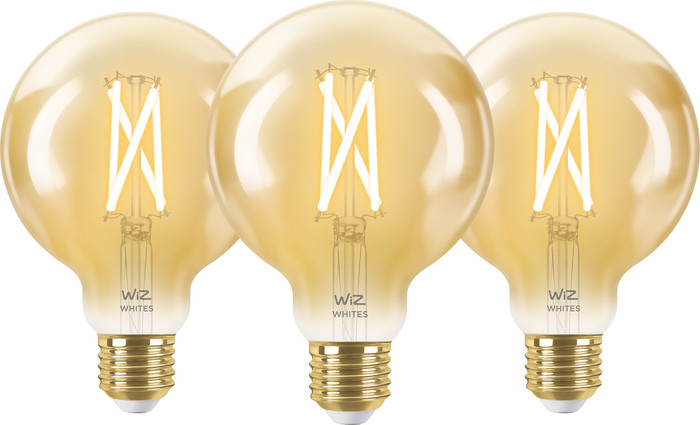 WiZ Smart Filament Light Globe 3-pack - Warm to Cool White Light - E27 Main Image