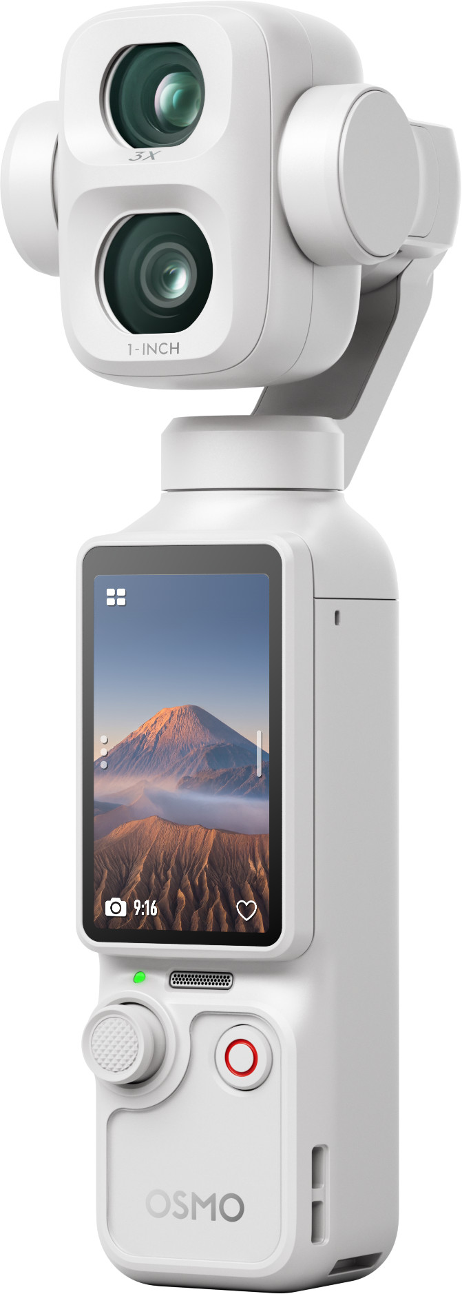 DJI Osmo Pocket 4P (Pro) Creator Combo Blanc côté gauche