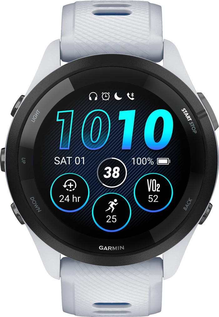 Garmin Forerunner 265 Wit voorkant
