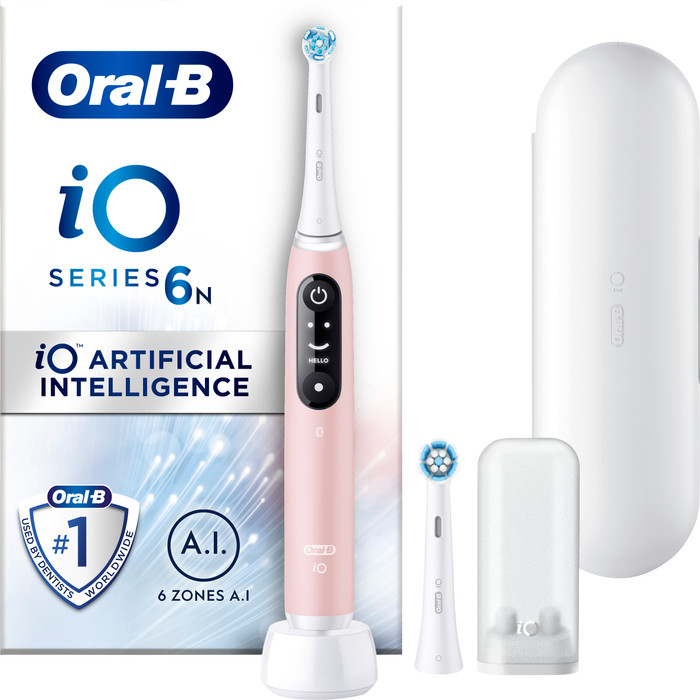 Oral-B iO Series 6N Licht Roze + extra iO Gentle Care opzetborstel null