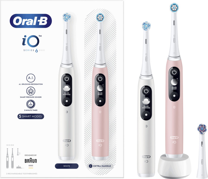 Oral-B iO Series 6N Duo Pack Wit + Roze null