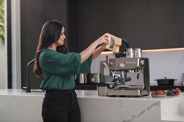 Sage Barista Express Impress Brushed Stainless Steel + Knock Box null