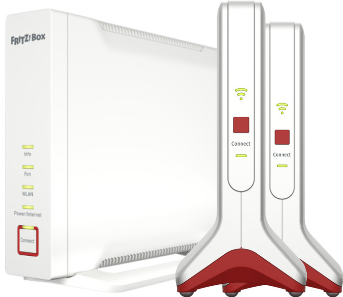 AVM FRITZ!Box 4060 International + FRITZ!Repeater 6000 International 2-pack Main Image