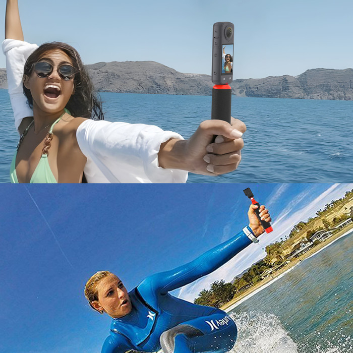 BlueBuilt Floating Handle voor Action Camera's (DJI en GoPro) product in gebruik
