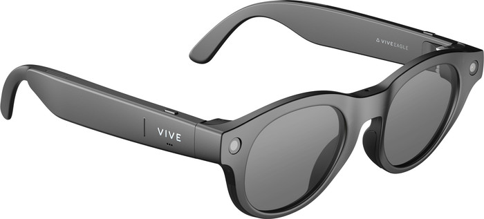 HTC VIVE Eagle AI Bril Zonnebril Rond Zwart linkerkant