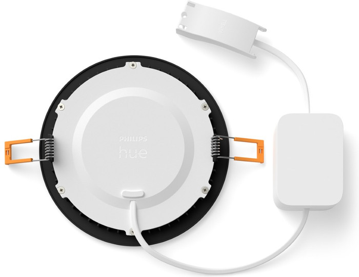 Philips Hue Inbouwspot Slim - White and Color - 170mm - Zwart detail