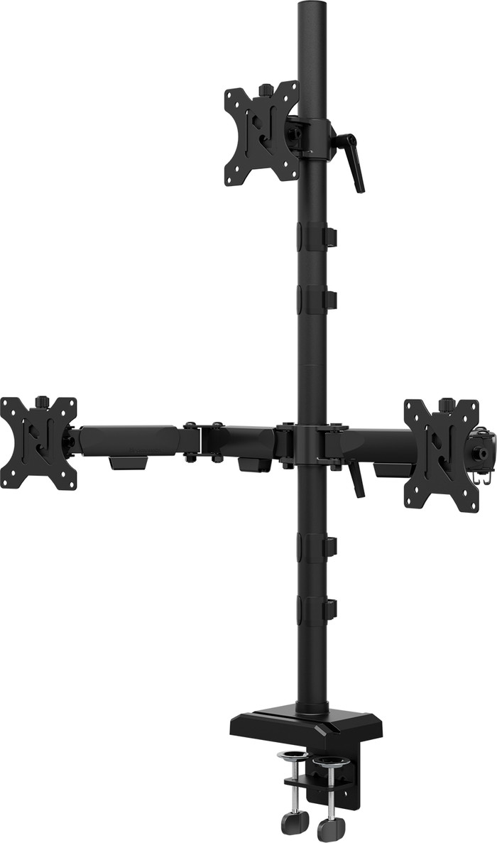 Neomounts NERO DS60-600BL2-1 Monitorarm Zwart voorkant