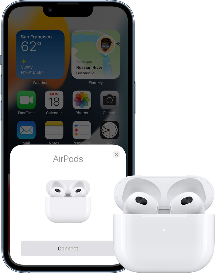 Refurbished AirPods 3 product in gebruik