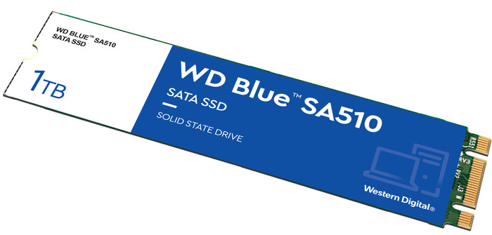 WD Blue SA510 1TB SATA M.2 SSD bovenkant