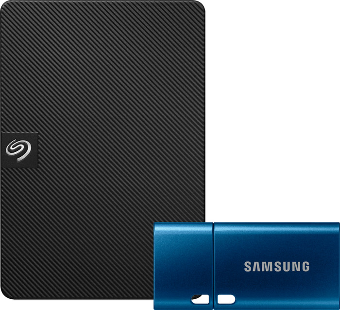 Seagate Expansion Portable 1TB + Samsung USB-C Flash Drive 128GB Main Image