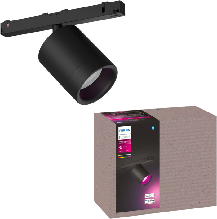 Philips Hue Perifo Spot Monté en Surface- White and Color - Noir - Extension avant