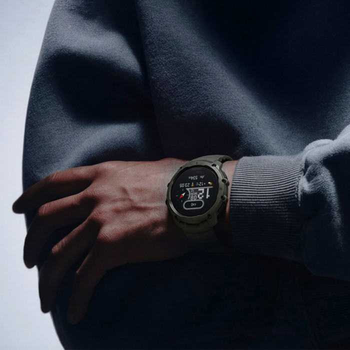 Polar Siliconen Bandje Groen 22mm S/L product in gebruik