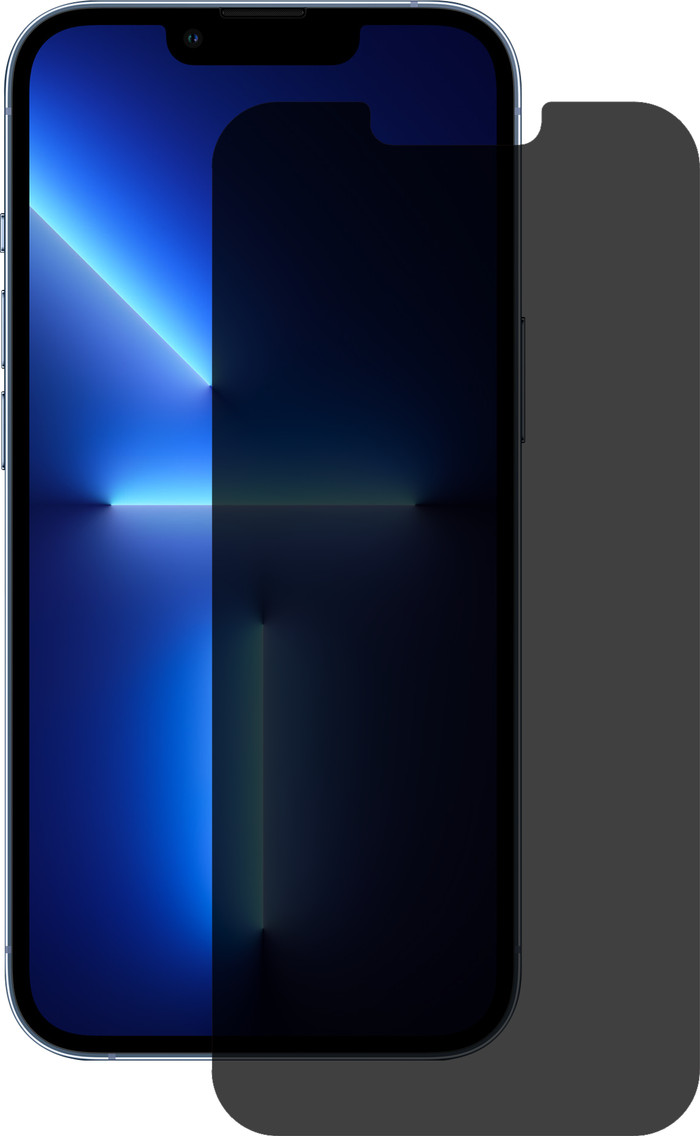 BlueBuilt Apple iPhone 14/13/13 Pro Privacy Filter Screen Protector Glass front